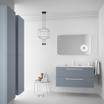 Movél FUSSION CHROME 1000 2 gavetas BLUE FOG 997 x 540 x 450 mm