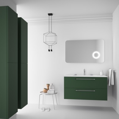 Movél FUSSION CHROME 1000 2 gavetas ROYAL GREEN 997 x 540 x 450 mm