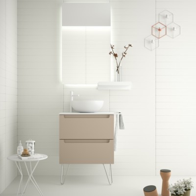 MobileMONTERREY 600 2 cassetti metallici MACCHIATTO 598 x 540 x 450 mm