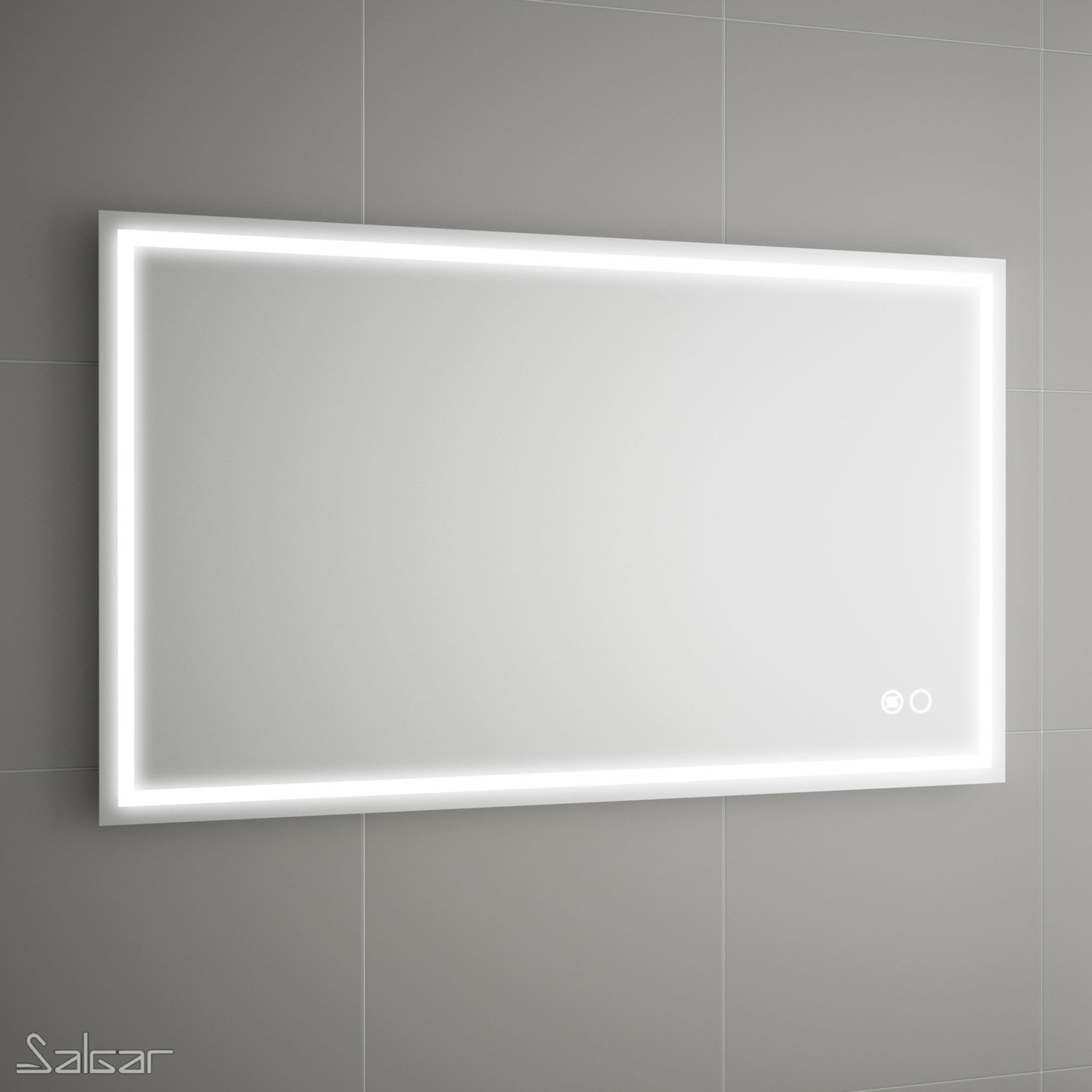 Spiegel CHICAGO II 1200 Horizontal Wandspiegel mit Abstellbord mit LED