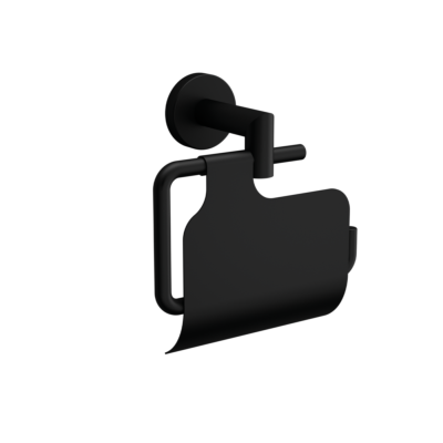 Porta rolos com tampa LISSY BLACK 140 x 149 x 70 mm