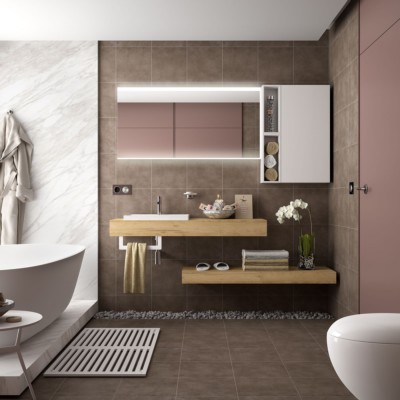 COMPAKT 46 da 600 fino 800 mm con lavabo semi-incasso ROVERE AFRICA